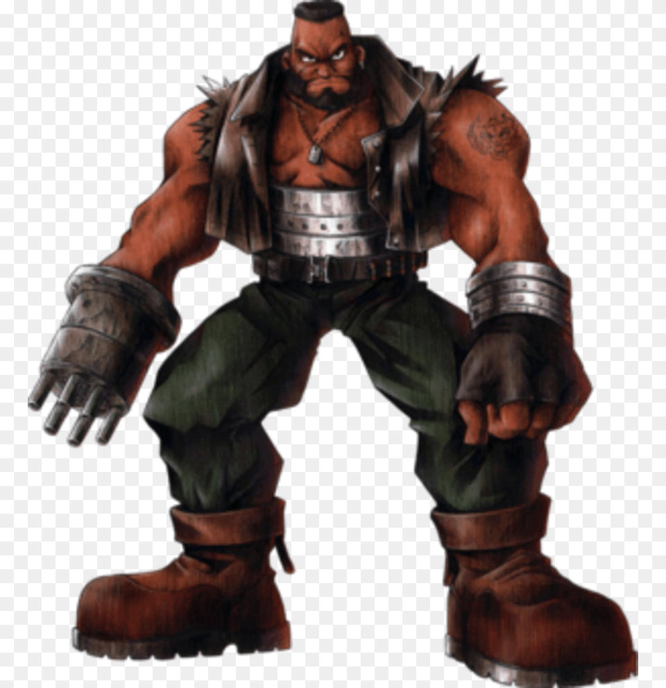 Barret Final Fantasy 7 Barrett Art, Adult, Male, Man, Person Free Transparent Png