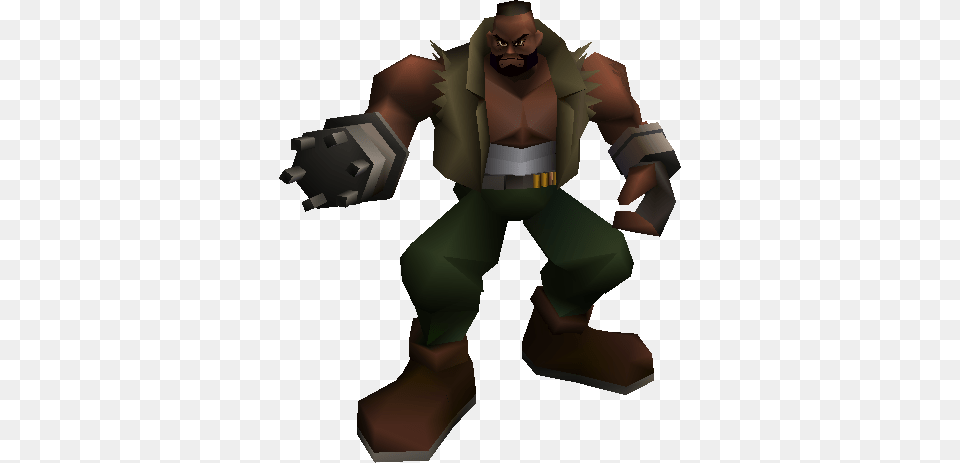 Barret Wallace Character From Final Fantasy Vii Barret 3d Final Fantasy, Adult, Male, Man, Person Png