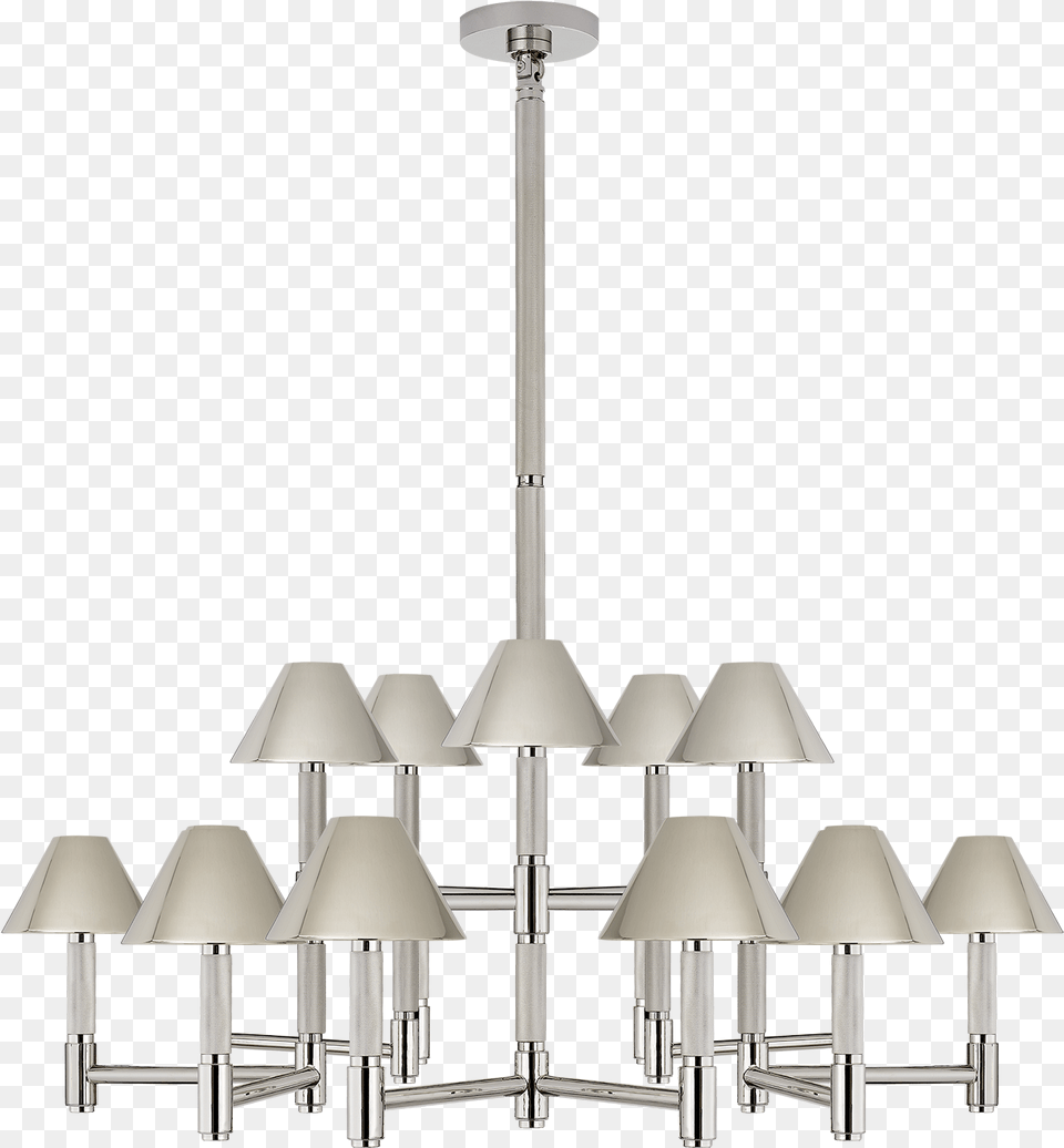 Barrett Large Knurled Chandelier In Natural Brass With Barrett Chandelier Ralph Lauren Home, Lamp Png Image
