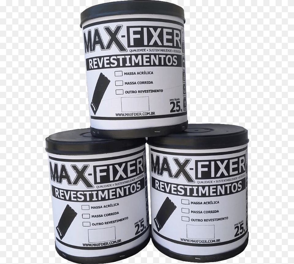 Barrica Massa Corrida Max Fixer 25 Kg, Paint Container, Can, Tin Free Transparent Png