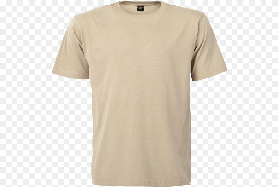 Barron Crew Neck T Shirt Beige Color T Shirt, Clothing, T-shirt Free Transparent Png