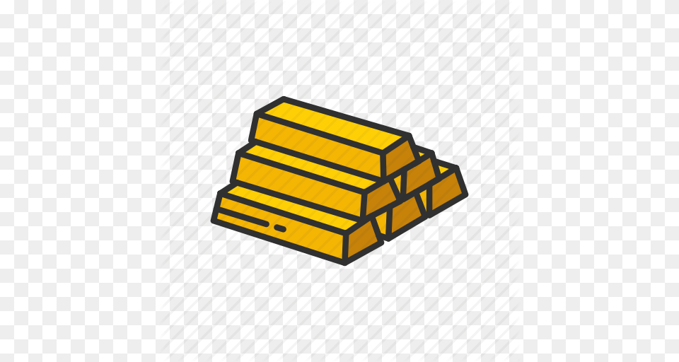 Bars Of Gold Brick Of Gold Gold Gold Bar Icon, Treasure, Bus, Transportation, Vehicle Free Png Download