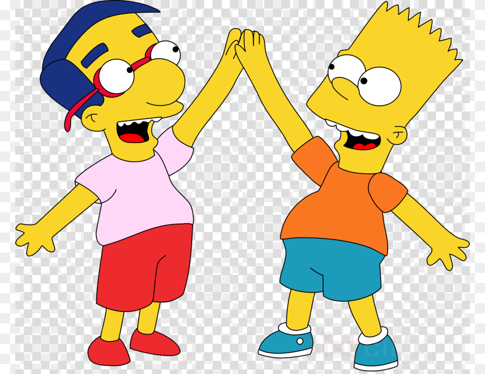 Bart Simpson And Milhouse Clipart Milhouse Van Houten Simpsons Best Friends, Baby, Person, Cartoon, Face Free Png