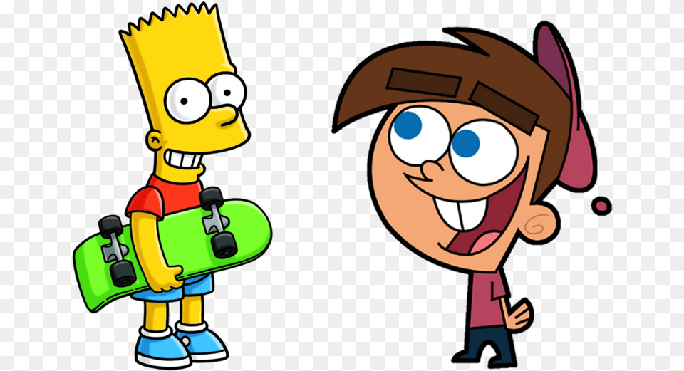 Bart Simpson And Timmy Turner By Timmy Turner Trans Girl, Cartoon, Face, Head, Person Png Image