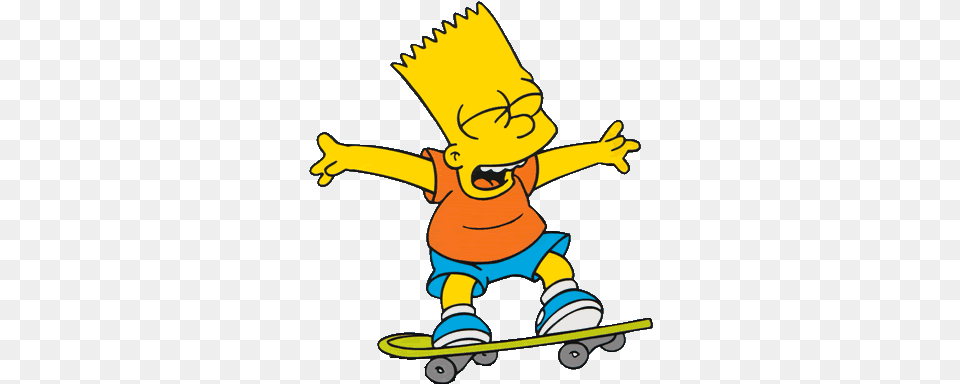 Bart Simpson Bart Simpson Riding Skateboard, Baby, Cartoon, Person Png