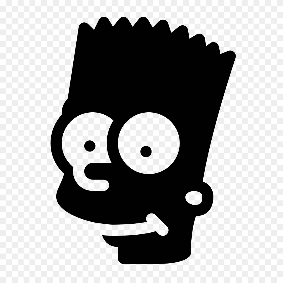 Bart Simpson Filled Icon, Gray Free Transparent Png