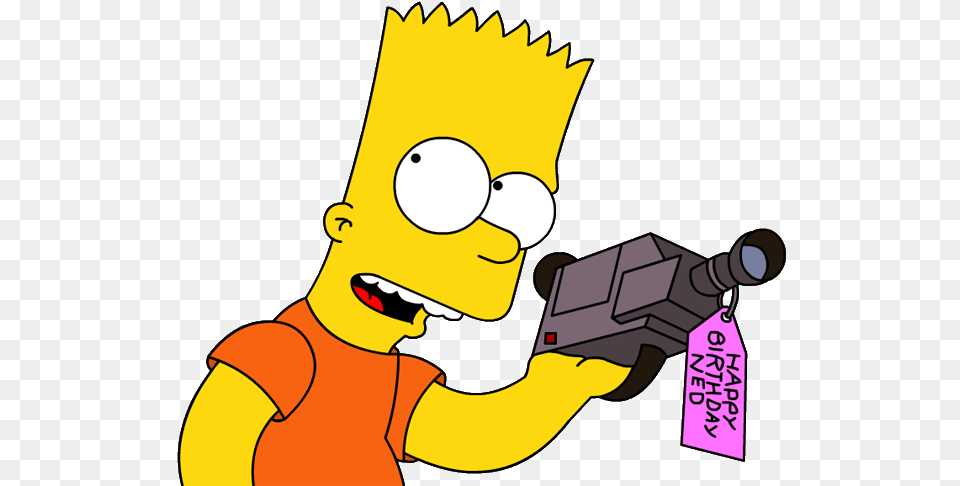 Bart Simpson Holding A Camera, Baby, Person, Cartoon Free Png