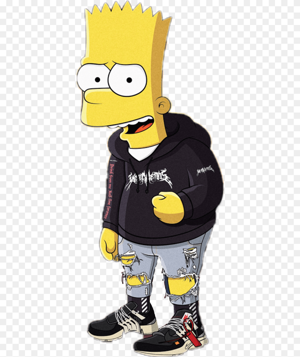 Bart Simpson Hypebeast Transparent, Boy, Child, Person, Male Free Png