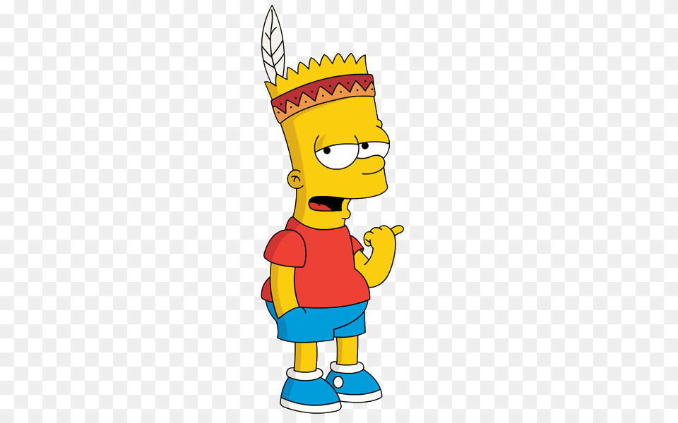 Bart Simpson Indian Hat, Cartoon, Baby, Person Free Transparent Png