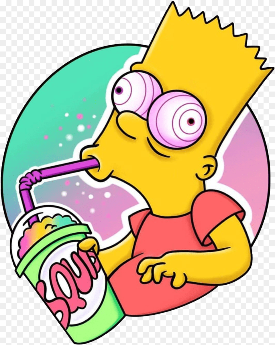 Bart Simpson Photo Background Bart Simpson Drinking Squishee, Baby, Person, Face, Head Png Image