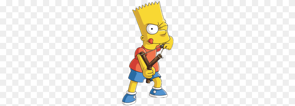 Bart Simpson Shooting A Catapult Bart Simpson And Stewie Griffin, Cleaning, Person, Book, Comics Free Png