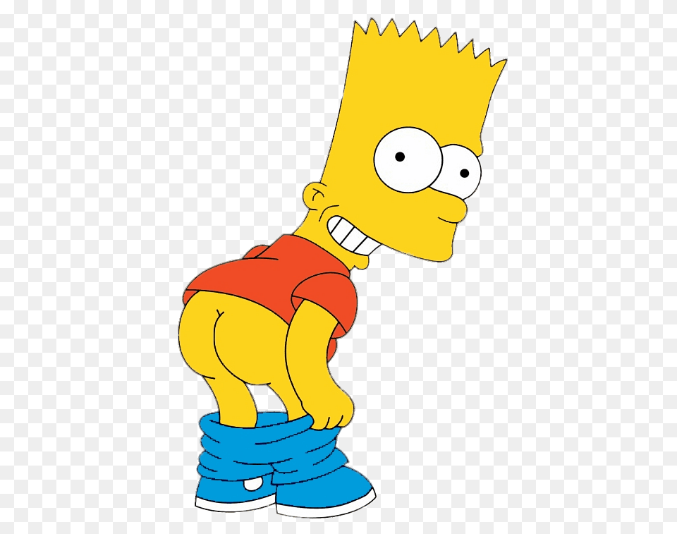 Bart Simpson Showing Behind, Cartoon, Cleaning, Person, Baby Free Png Download