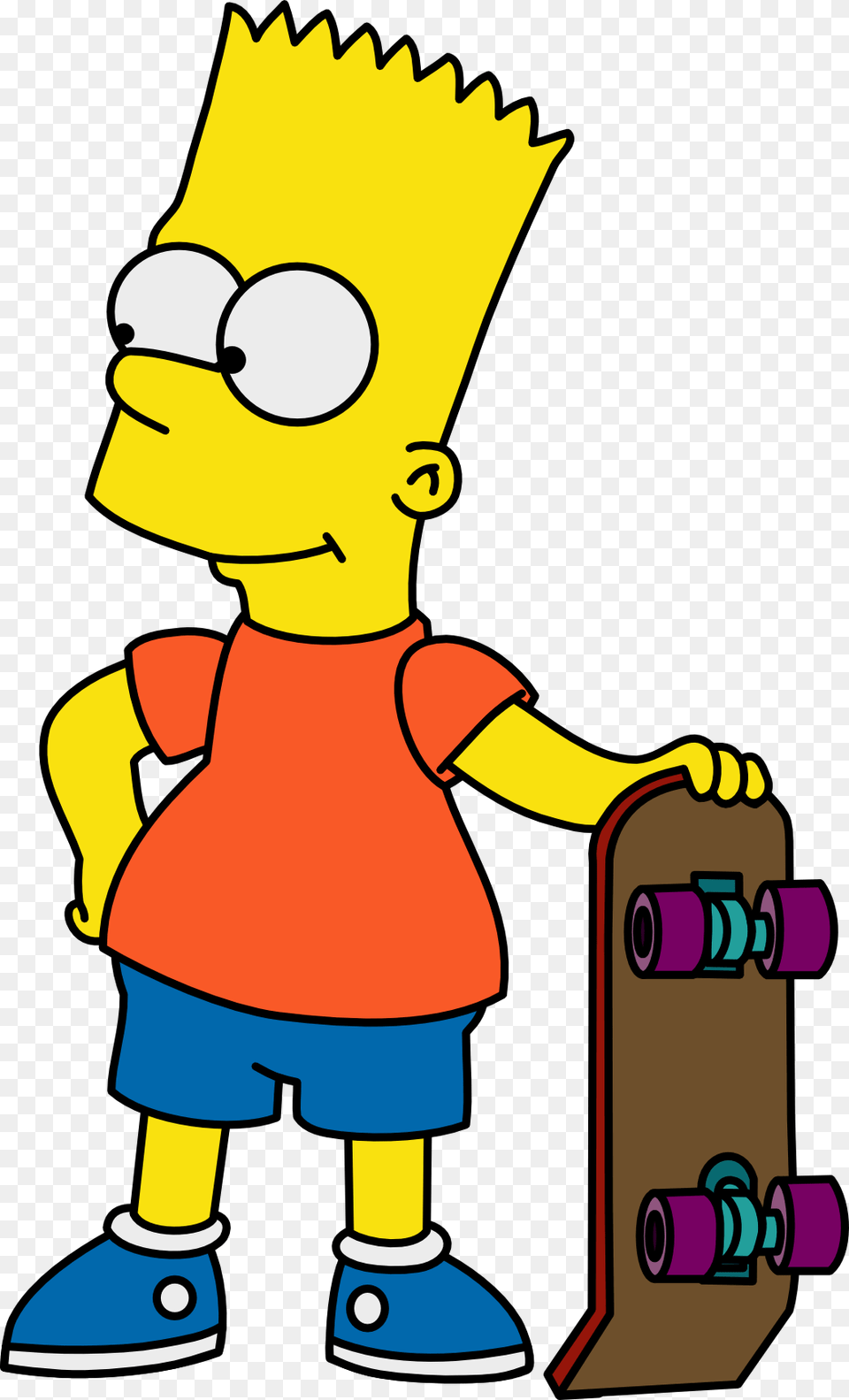 Bart Simpson Skateboard, Baby, Person, Cartoon Free Png Download