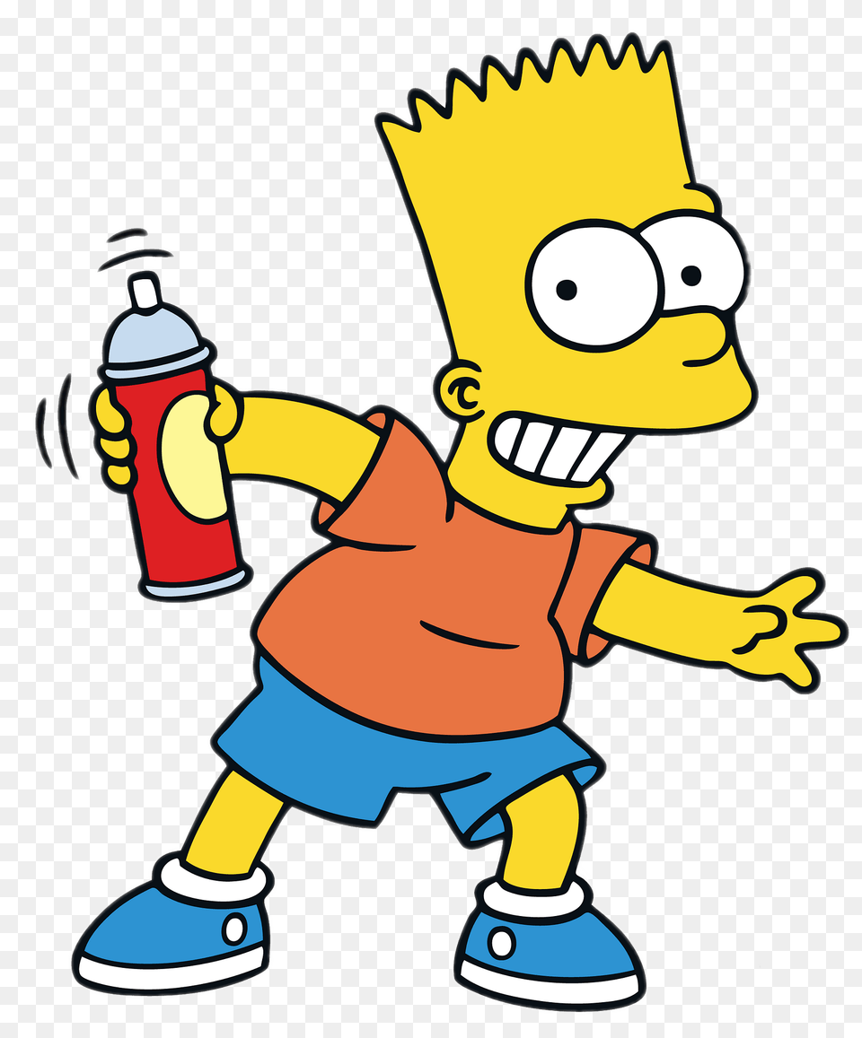 Bart Simpson Tagging, Cartoon, Cleaning, Person, Baby Png