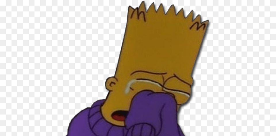 Bart Simpson Transparent Images Bart Simpson Meme Sad, Clothing, Glove, Cartoon, Purple Png Image