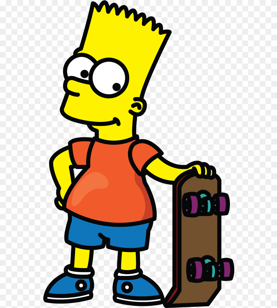 Bart Simpson With Skateboard, Dynamite, Weapon, Cartoon Free Png Download