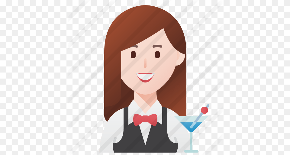 Bartender Free People Icons Illustration, Accessories, Tie, Formal Wear, Portrait Png