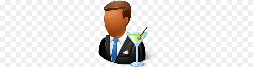 Bartender Male Icon, Alcohol, Beverage, Cocktail, Glass Free Png Download