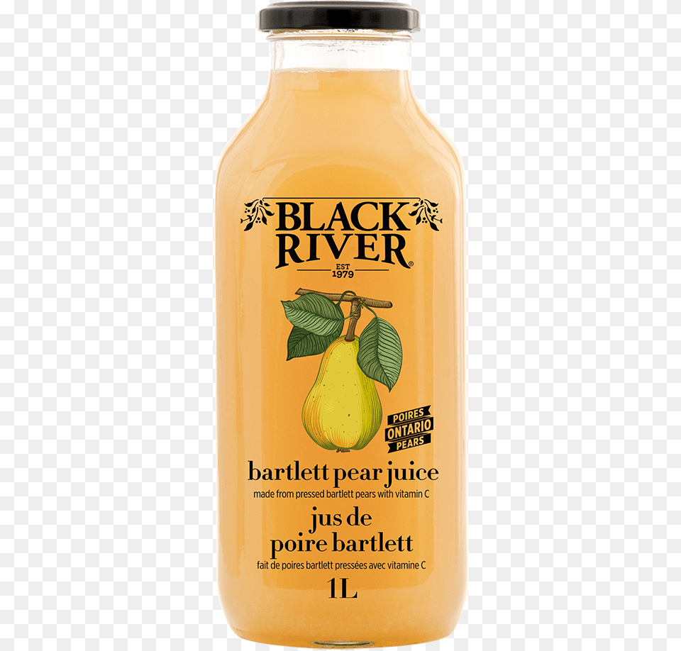 Bartlett Pear Juice In A Glass Bottle Black River Bartlett Pear Juice, Alcohol, Beer, Beverage, Food Free Png