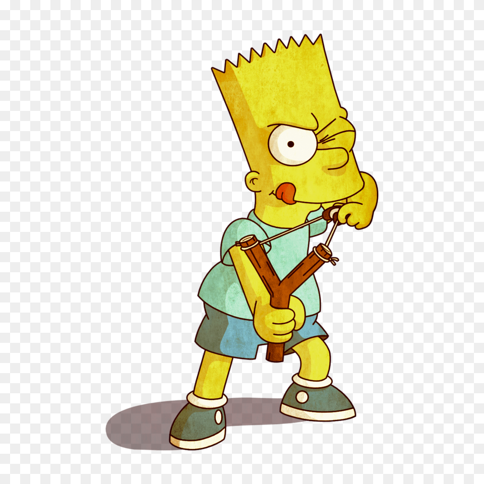 Bartsimpson Simpsons Slingshot Freetoedit, Cartoon, Baby, Cleaning, Person Free Transparent Png