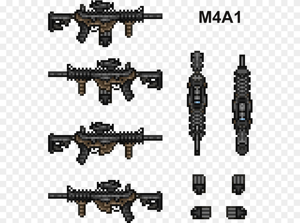 Bas M4a1 M4a1 Pixel, Firearm, Gun, Rifle, Weapon Free Png