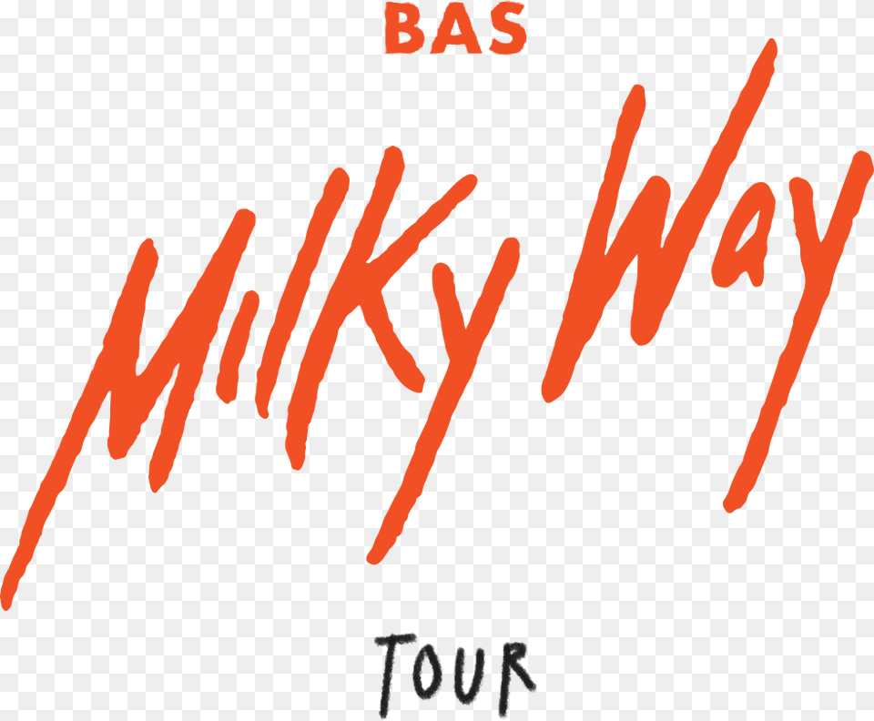Bas Milky Way Tour Bas Milky Way Cover Art, Text, Handwriting, Person Png