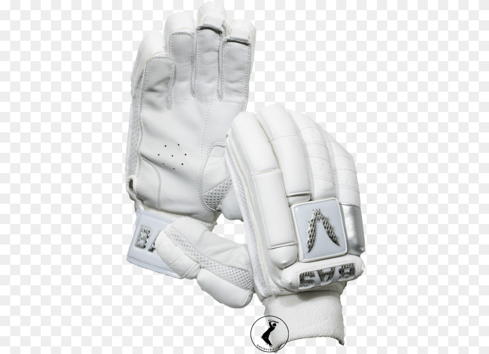 Bas Vampire Pro White Silver Cricket Batting Gloves Football Gear, Baseball, Baseball Glove, Clothing, Glove Png