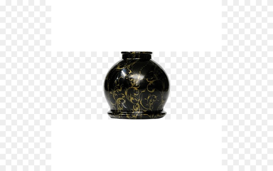 Base De Vidro Pequena Hookah Blend Preto Arabesco Black, Art, Jar, Porcelain, Pottery Free Png Download