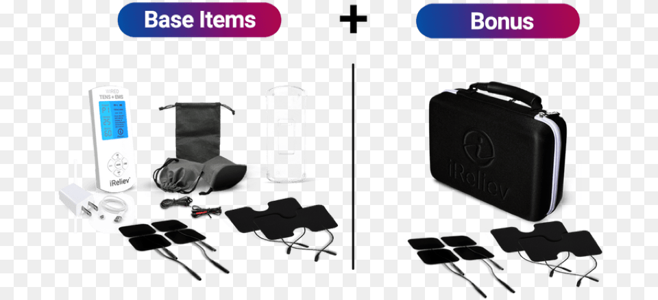 Base Items Bonus Ireliev Electrical Muscle Stimulation, Adapter, Electronics, Accessories, Bag Free Png