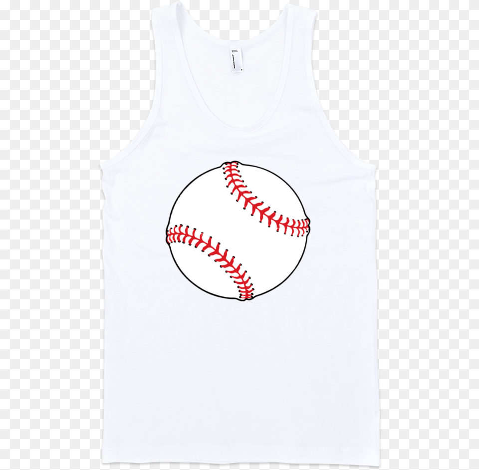 Baseball Ball Fine Jersey Tank Top Unisex By Sweater, Baseball (ball), Sport, Clothing, Tank Top Png Image