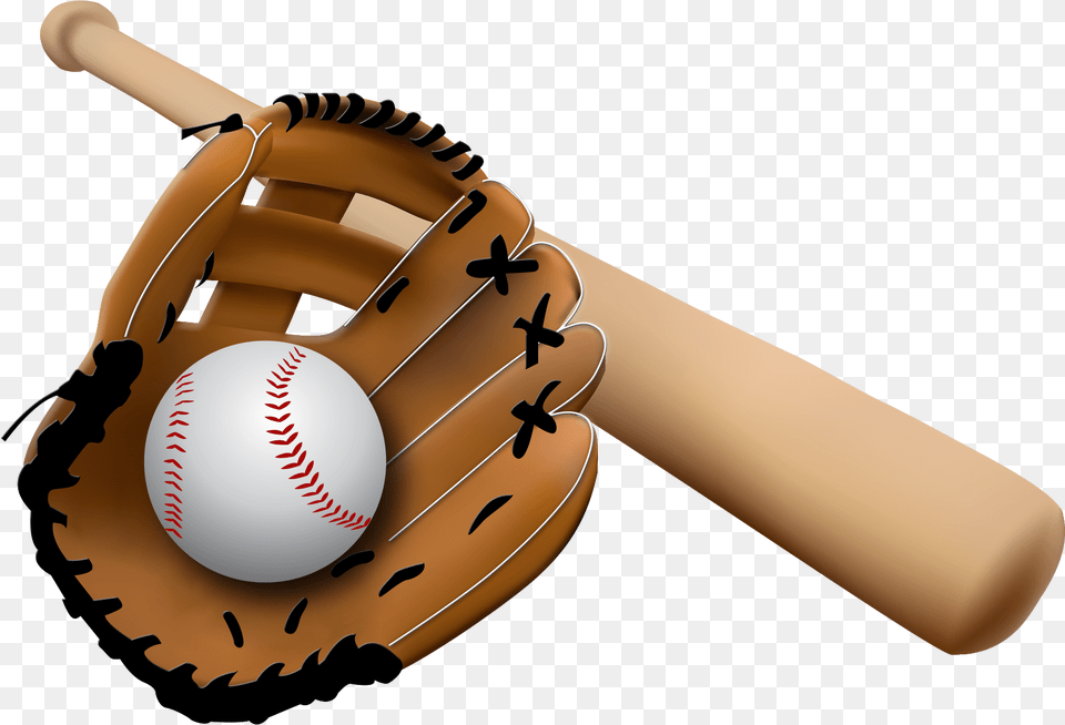 Baseball Bat And Ball 4 Image Baseball And Bat Clipart, Baseball (ball), Baseball Glove, Clothing, Glove Free Png