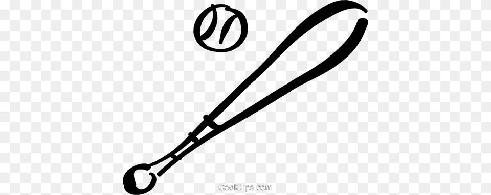 Baseball Bat And Ball Royalty Vector Clip Art Illustration, Bow, Weapon, Baseball Bat, Sport Free Png