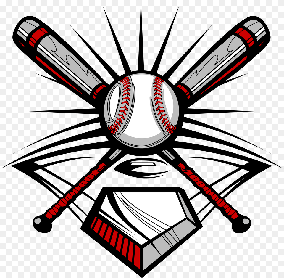 Baseball Bat Ball And Home Plate Slow Pitch Softball Logo, People, Person, Baseball Bat, Sport Png Image