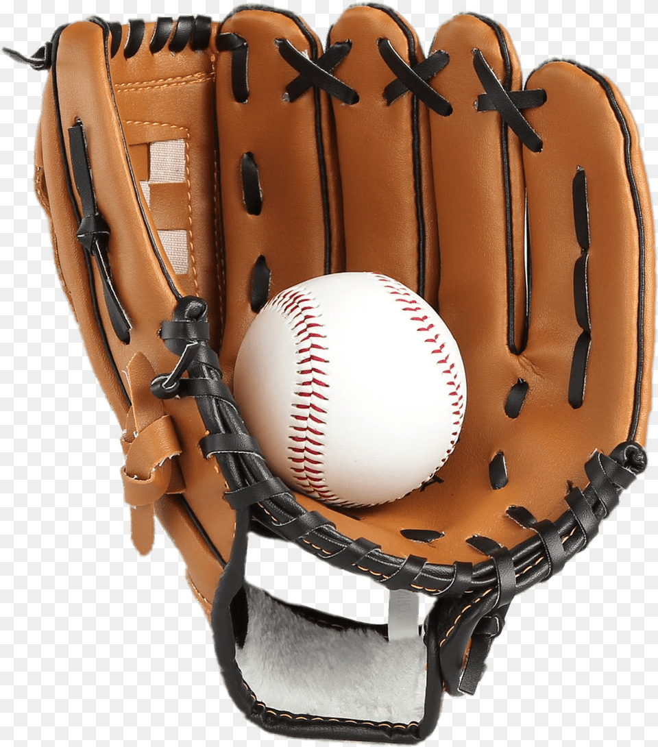 Baseball Bat Clipart Brown Thing Baseball Glove Transparent, Ball, Baseball (ball), Baseball Glove, Clothing Png Image