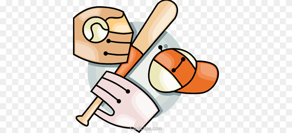 Baseball Bat Glove And Cap Royalty Vector Clip Art, Team Sport, Team, Sport, People Png Image