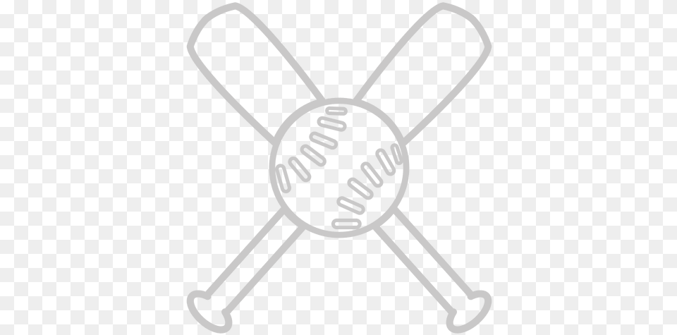 Baseball Bats Outline Logo Baseball And Bats Outline, Stencil, Device, Grass, Lawn Free Png