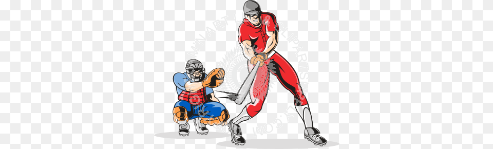 Baseball Batter And Catcher, Person, People, Adult, Man Free Png Download
