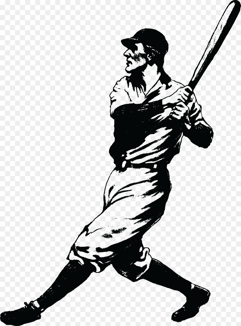 Baseball Batter Clip Arts Vintage Baseball Player Clipart, People, Person, Sport, Team Free Png Download