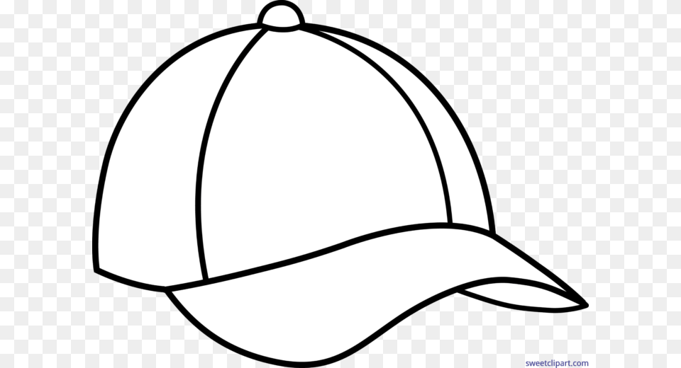 Baseball Cap Lineart Clip Art, Baseball Cap, Clothing, Hat Free Png