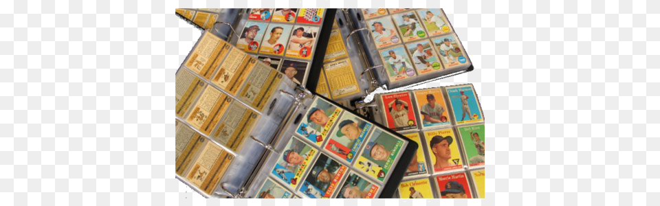 Baseball Card Complete Sets Baseball Card Collection, Person, Art, Collage, File Binder Png