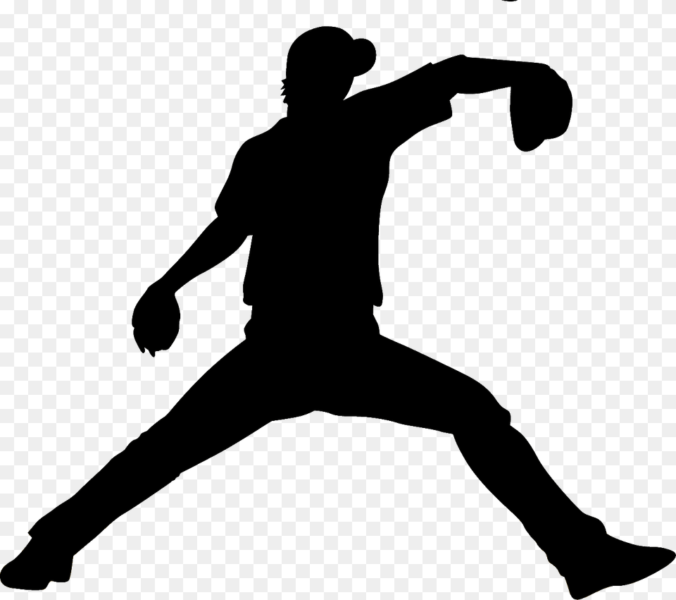 Baseball Catcher Clip Art, Silhouette, Adult, Male, Man Free Png