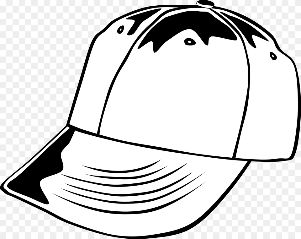 Baseball Clipart Black And White, Baseball Cap, Cap, Clothing, Hat Png Image