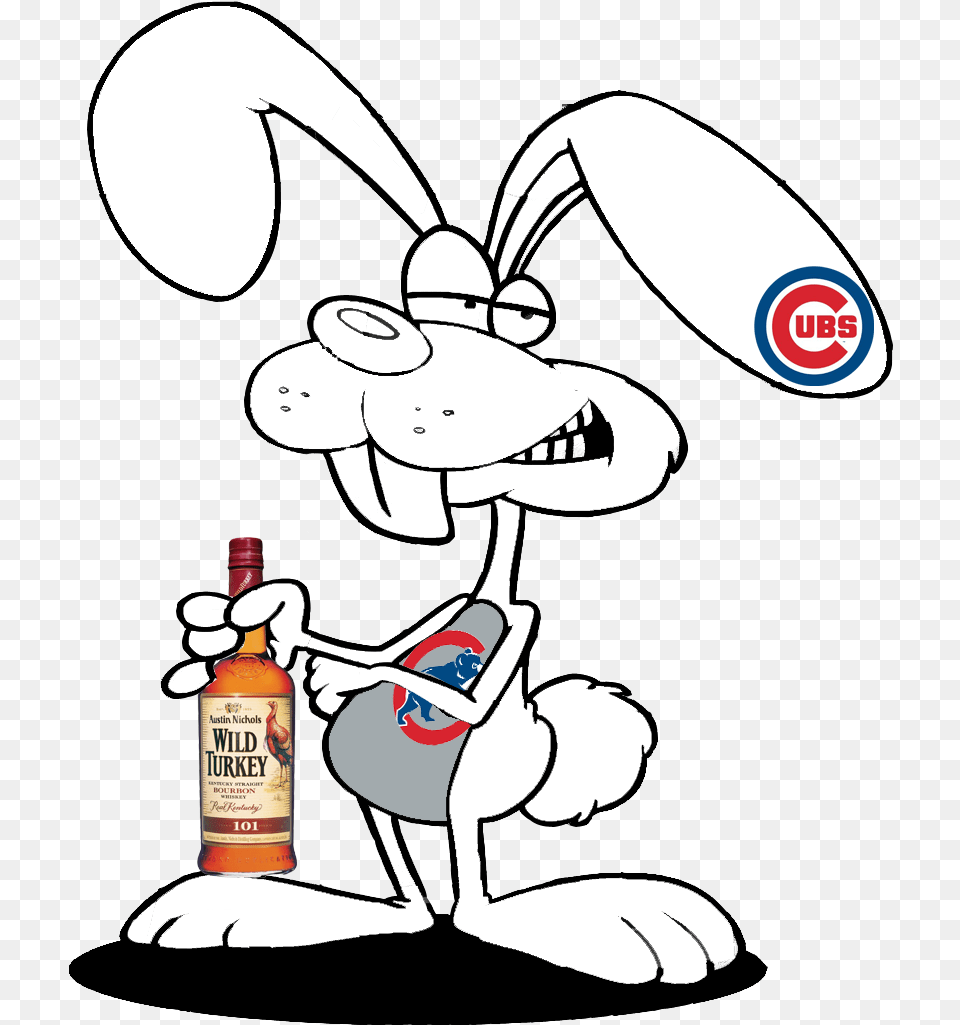 Baseball Clipart Bunny Wild Turkey Bourbon, Alcohol, Beverage, Liquor, Baby Free Png Download