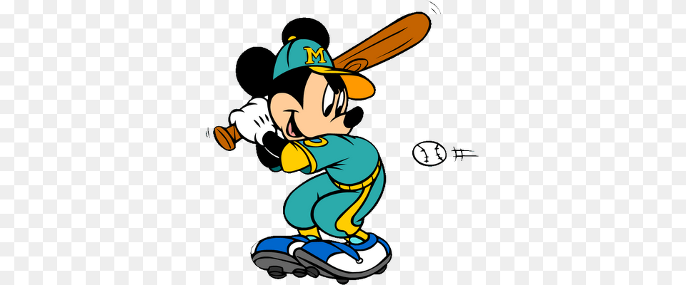Baseball Clipart Mickey Mouse Mickey Mouse Baseball, People, Person, Cartoon, Sport Png Image