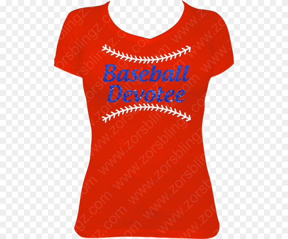 Baseball Devotee Laces Vinyl Design T Shirt, Clothing, T-shirt, Person Free Png Download
