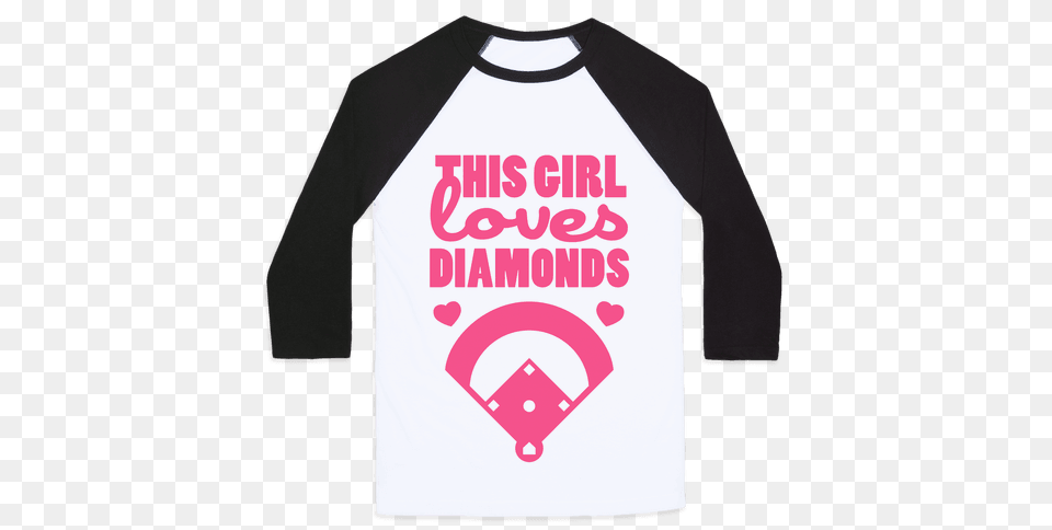 Baseball Diamond Baseball Tees Lookhuman, Clothing, Long Sleeve, Shirt, Sleeve Free Png