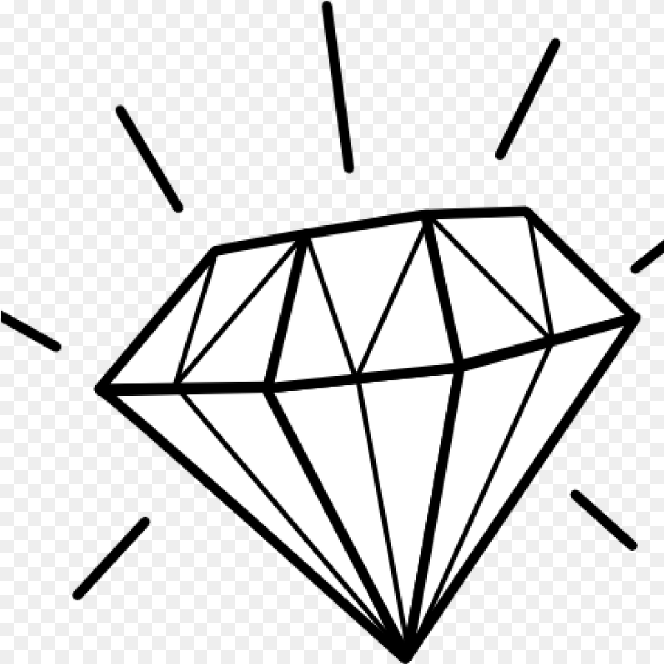 Baseball Diamond Clipart Black And Diamante, Accessories, Gemstone, Jewelry Free Png