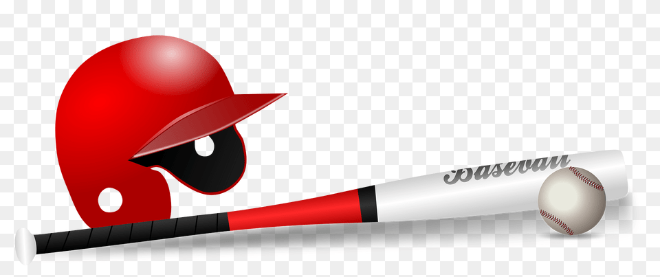 Baseball Equipment Clipart, Ball, Baseball (ball), Baseball Bat, Helmet Png Image