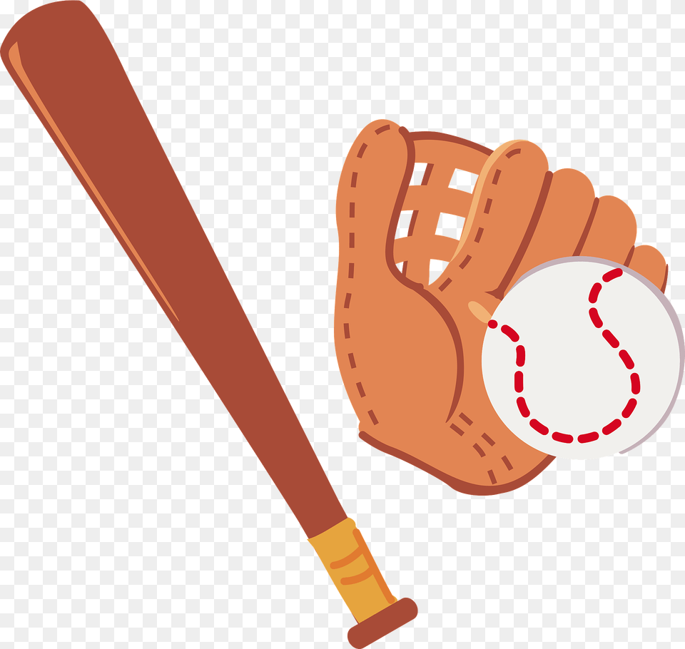 Baseball Glove And Bat Clipart, Sport, Person, People, Clothing Png Image