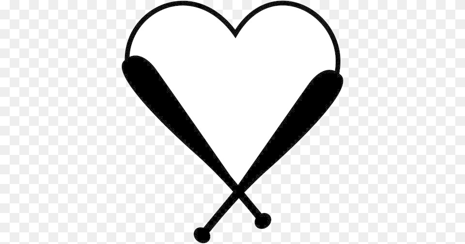 Baseball Heart Love Decal Sticker Inches By Black Baseball Heart Clip Art Black And White, Balloon, Bow, Weapon, Stencil Png